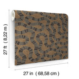 AB3001 Ophidia Brown York Antonina Vella Artifacts Wallpaper