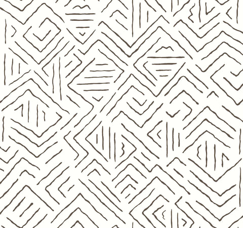 AB3081 Sirih Black York Antonina Vella Artifacts Wallpaper