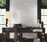 AB3083 Sirih Navy York Antonina Vella Artifacts Wallpaper