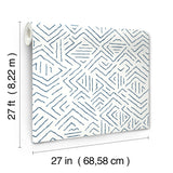 AB3083 Sirih Navy York Antonina Vella Artifacts Wallpaper