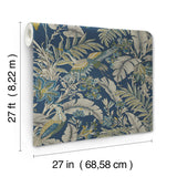 AB3103 Heronwood Navy York Wallpaper