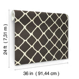 AB3121 Tonga Black White York Wallpaper