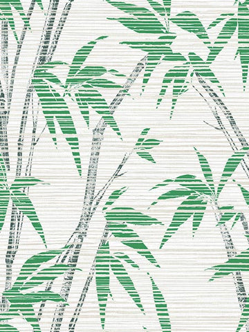 AF40204 Tropical Bamboo Print Wallpaper