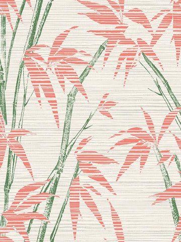 AF40206 Tropical Bamboo Print Wallpaper