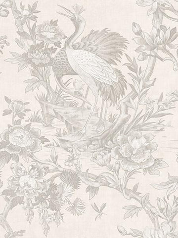 AF41300 Crane Toile Wallpaper