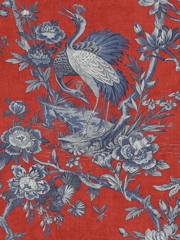 AF41301 Crane Toile Wallpaper