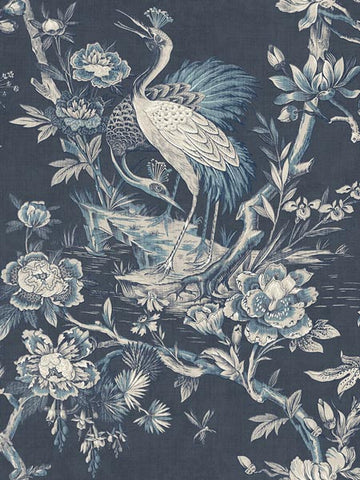 AF41302 Crane Toile Wallpaper