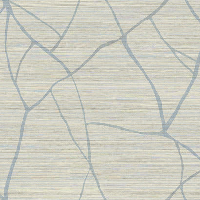 AG2086 RASKA Faux Grasscloth Blue Wallpaper