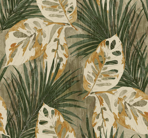 AG60204 Karma Evening Green Wallpaper 