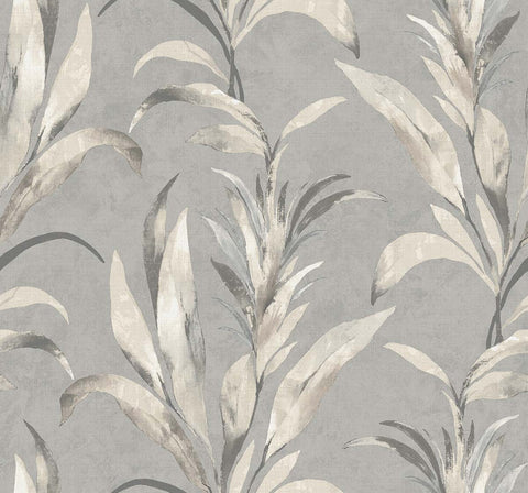 AG62708 Padma Metallic Grey Fog Wallpaper 