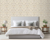 AH100196AH Birdy Neutral Nuthatch Floral Wallpaper