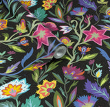 AH100380AH Mallory Black Vivid Floral Wallpaper