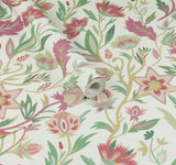 AH100382AH Mallory Pink Vivid Floral Wallpaper