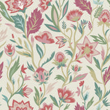 AH100382AH Mallory Pink Vivid Floral Wallpaper