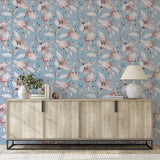 AH251902 Lillian Pink Floral Wallpaper