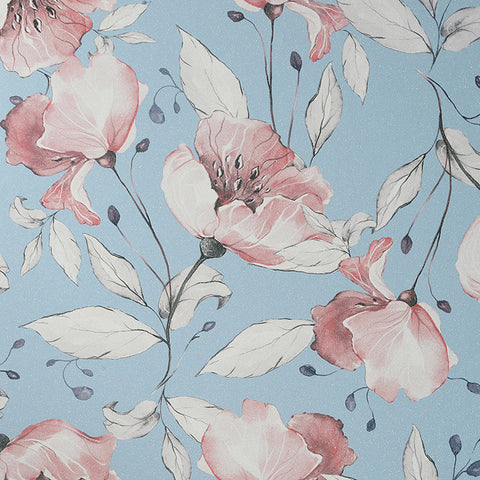 AH251902 Lillian Pink Floral Wallpaper