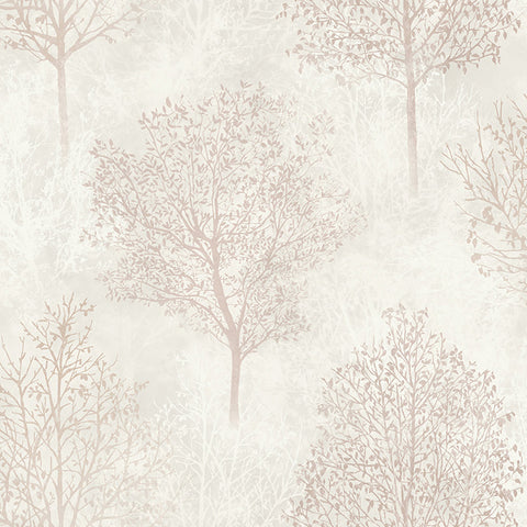 AH256702 Agatha Beige Trees Wallpaper