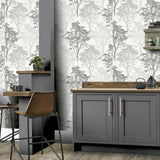AH259502 Edwin Grey Wildwood Wallpaper