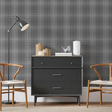 AH294900 Hector Charcoal Plaid Wallpaper