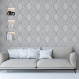 AH295101 Ignatius Grey Ogee Wallpaper