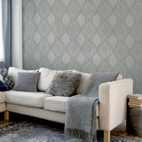AH295101 Ignatius Grey Ogee Wallpaper