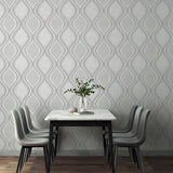 AH295101 Ignatius Grey Ogee Wallpaper