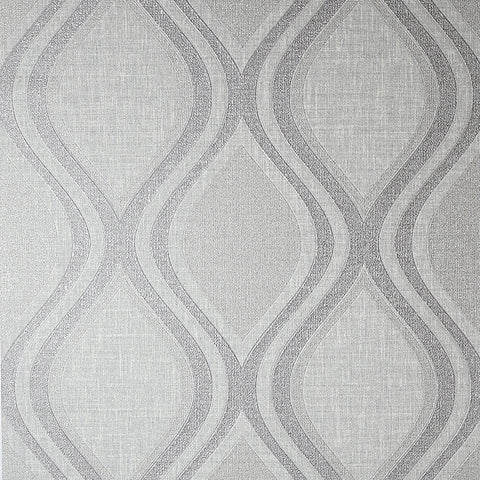 AH295101 Ignatius Grey Ogee Wallpaper