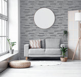AH295200 Mortimer Grey Brick Wallpaper