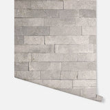 AH295201 Mortimer Taupe Brick Wallpaper