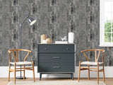 AH295204 Kintsugi Black Geometric Wallpaper