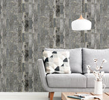 AH295204 Kintsugi Black Geometric Wallpaper