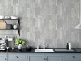 AH295205 Kintsugi Silver Geometric Wallpaper