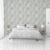 AH295205 Kintsugi Silver Geometric Wallpaper