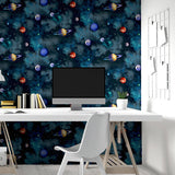 AH296000 Albert Blue Cosmos Wallpaper