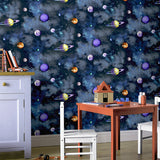AH296000 Albert Blue Cosmos Wallpaper