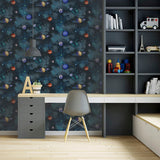 AH296000 Albert Blue Cosmos Wallpaper