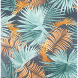 AH296005 Esau Teal Jungle Palms Wallpaper