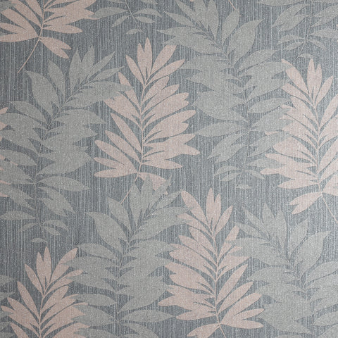 AH296200 Bernis Slate Palm Leaf Wallpaper
