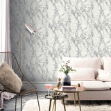 AH296701 Siward White Metallic Marble Wallpaper