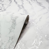 AH296701 Siward White Metallic Marble Wallpaper