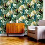 AH296803 Trudie Multicolor Toucan Macaw Wallpaper