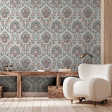 AH296909 Teigen Multicolor Floral Damask Wallpaper