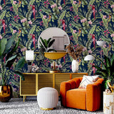 AH297106 Rudy Navy Pretty Polly Wallpaper