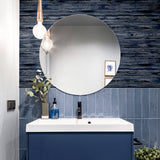 AH297700 Philomena Denim Striated Wallpaper