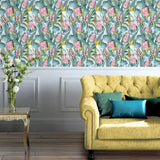 AH297905 Celia Multicolor Tropical Birds Wallpaper