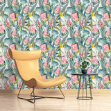 AH297905 Celia Multicolor Tropical Birds Wallpaper