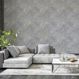 AH298601 Gideon Light Grey Distressed Wallpaper