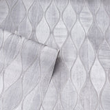 AH299001 Mattais Silver Ogee Wallpaper