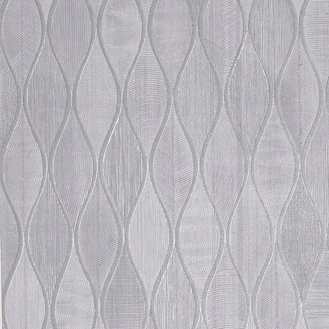 AH299001 Mattais Silver Ogee Wallpaper