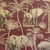 AH610701 Adelia Maroon Elephant Grove Wallpaper